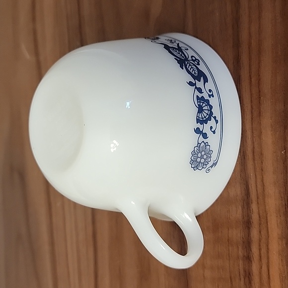 Pyrex Corelle Corning Old Town Blue Onion White Milk Glass Coffee Tea Flat Cup - Picture 8 of 15